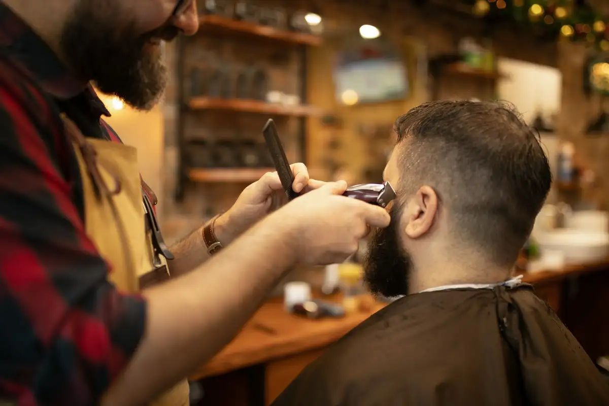 barber w pracy